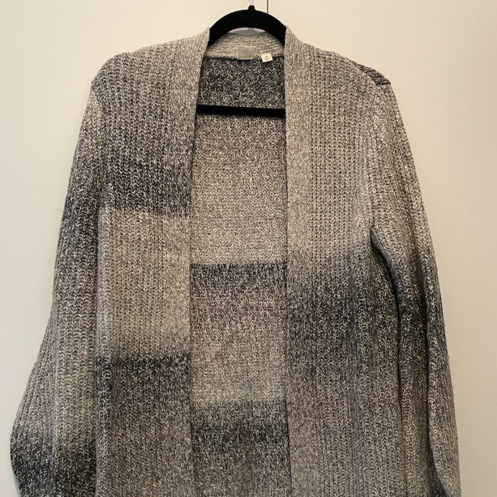 Grey Striped Cardigan